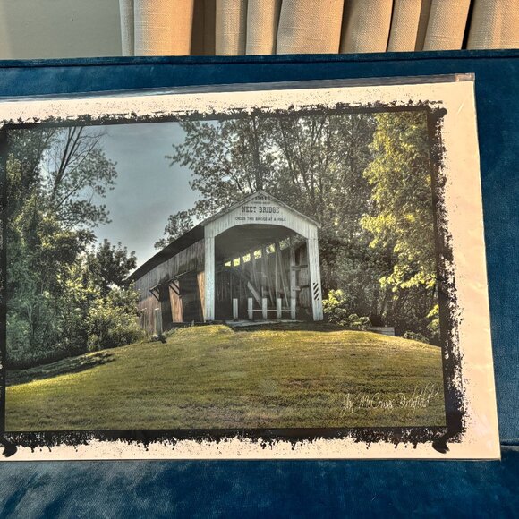 Indiana Neet Covered Bridge Print - Picture 1 of 4